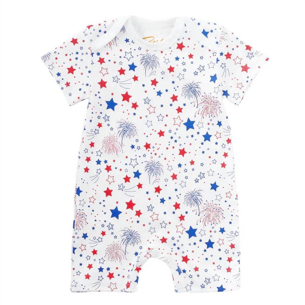 NEW PETIDOUX kids' pima cotton romper in celebration